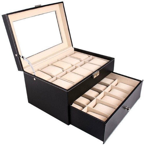 Large slot leather - leather, watch